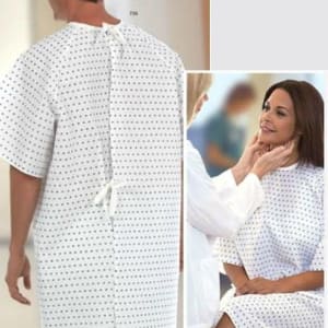 Fashion Seal Uniforms Patient Gown, Snowflake Print